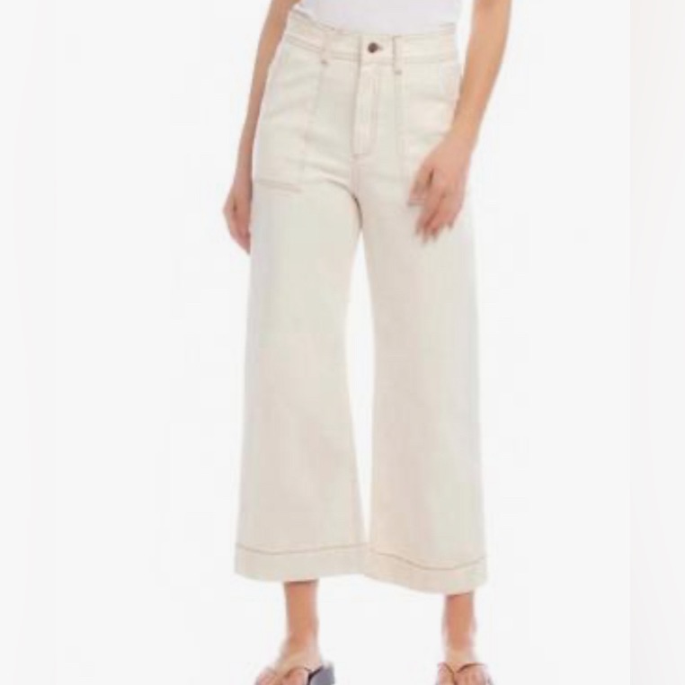 Fifteentwenty Rylee Ankle Crop Cream Denim. Size 4. Nwt